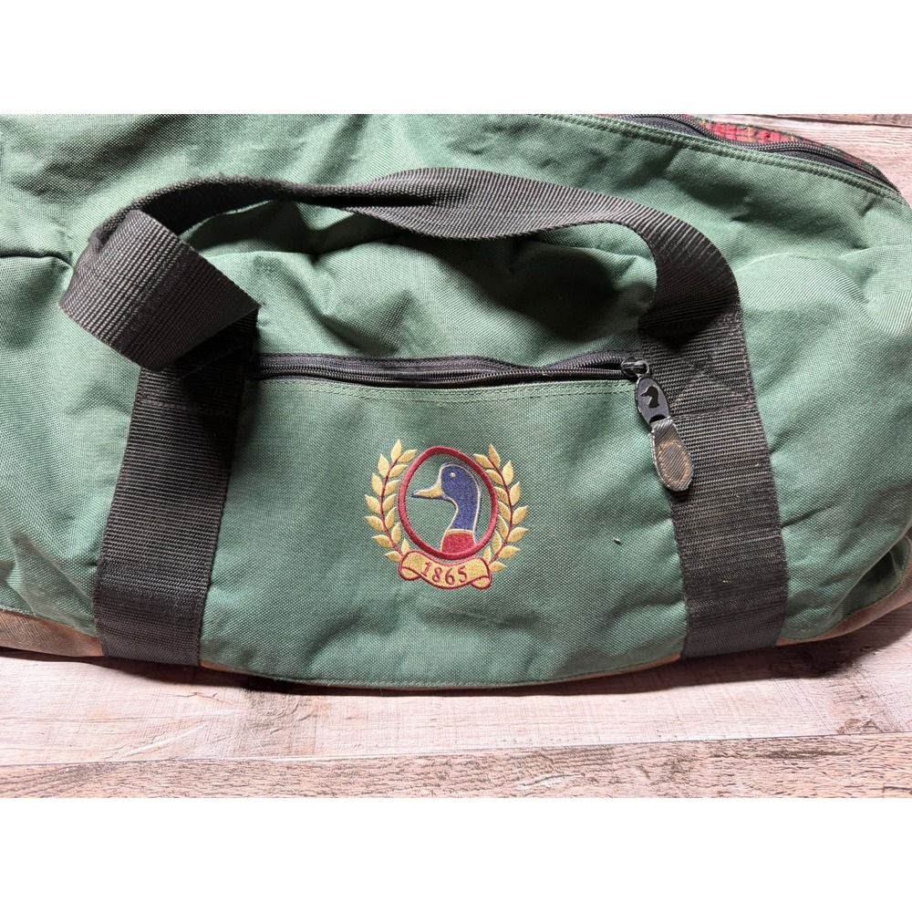 Vintage Duckhead 1865 Canvas Duffle Bag Brown Green - Picture 4 of 13